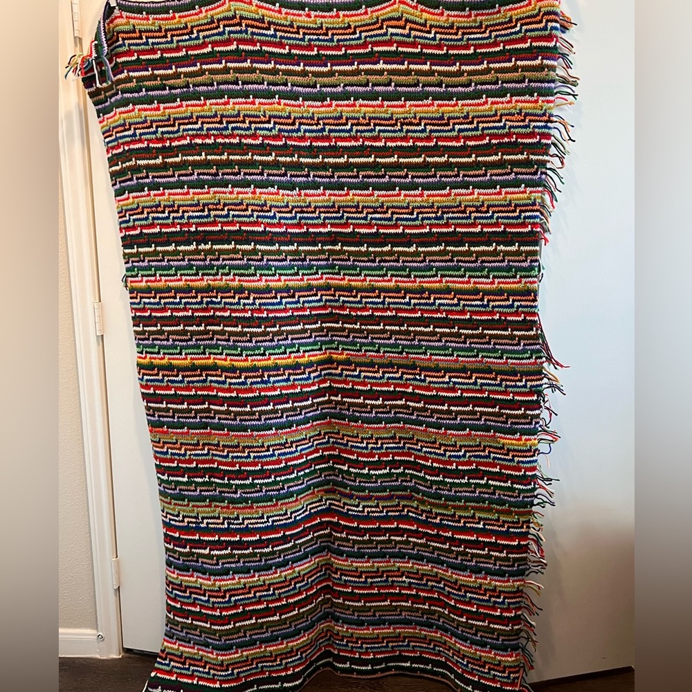 Boho Style Hand Crocheted Rug - Picture 5 of 5